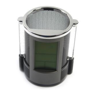   Metal Pen LED Digital Alarm Clocks year, month,time and temperature