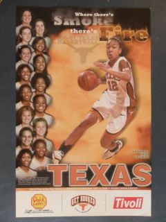 Texas Longhorns Womens College Basketball Poster Tai Dillard
