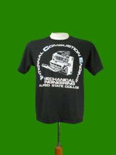 Vtg 80s ALFRED STATE COLLEGE MECHANICAL ENGINEERING T SHIRT L