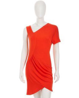 Ali Ro One Shoulder Jersey Dress Fifth Avenue Red