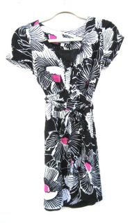 Alice Temperley for Target Womens Black Rayon Patterned Dress Sz 5 
