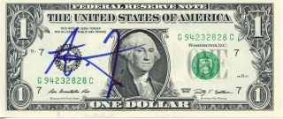 Alexander Ludwig The Hunger Games Signed Dollar Bill