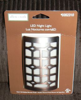 Night Light by Allen Roth Finish LED Sensing on at Dusk Off at Dawn 