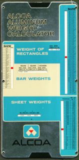 Alcoa Aluminum Weight Calculator 1963