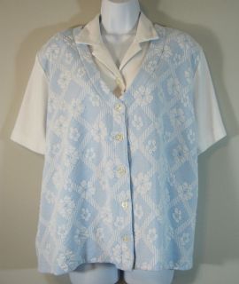 Alfred Dunner Womens Womens Top Blouse Shirt Size XL Extra Large 