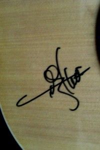 Toby Keith Autograph Signed Copley Guitar Acoustic Natural COA on Body 