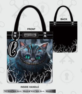 Alice in Wonderland Cheshire Cat Designer Tote Bag B