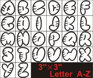 26 PC Alphabet Letter Stencil Template Paint Primitive Craft Sign 