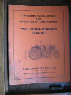 TM 19 b Allis Chalmers Manual/PART WD FRONT MOUNTED PLANTER