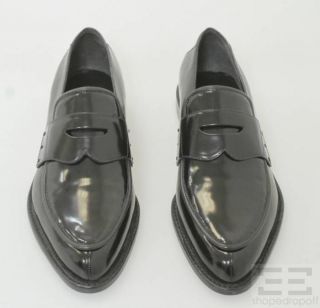 Alexander Wang Black Patent Leather Pointed Loafers Size 40