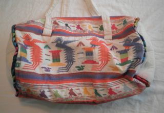 Native American Indian Blanket Style Duffel Duffle Bag