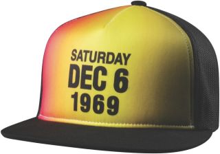 New Mens Altamont Born Day Mesh Trucker Snapback Hat Cap Black Yellow 