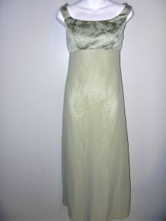 ALFRED ANGELO WOMENS LADIES SAGE GREEN FORMAL BRIDESMAID EVENING GOWN 