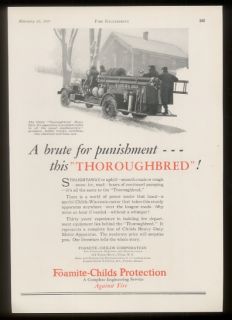 1927 Foamite Childs Fire Engine Truck Photo Print Ad 2