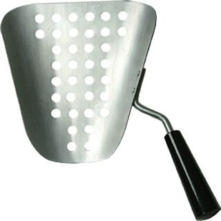   aluminum speed scoop is designed for quick and easy filling of popcorn