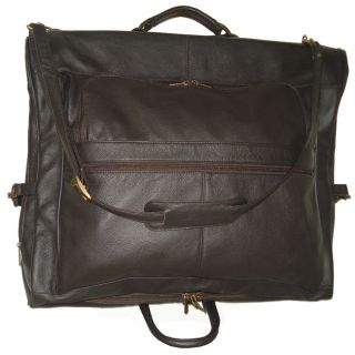 Amerileather Cowhide Leather Brown 3 suit Garment Bag   Brown