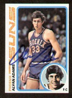 Alvan Adams Signed Autographed 1978 79 Topps NBA Card