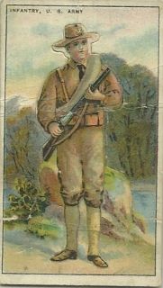 TOBACCO CARD RECRUIT LITTLE CIGARS U S ARMY INFANTRY STANDUP DISPLAY