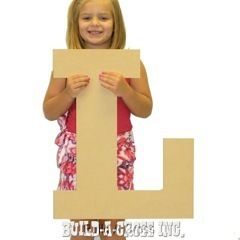 Letters Large wood Letter L 24tall Unfinished Craft Paintable