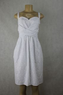American Rag women dress sleeveless embroidery detail white long beach 