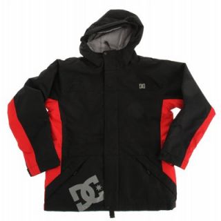 DC AMO K Insulated Snowboard Jacket Black Athletic Red Kids