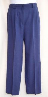 Allison Daley Plus Sz 18 Pleated Blue Rayon Polyester Blend 2 Pocket 