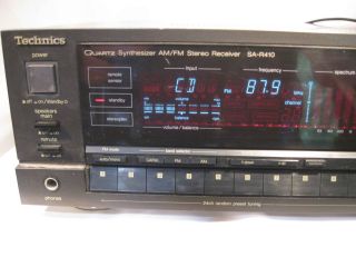 Technics SA R410 Quartz Synthesizer Am FM Stereo Receiver