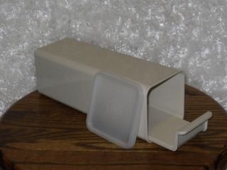 Tupperware Large Cheese Butter Keeper Tray Lid Almond