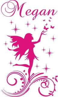 Fairy Name Personal Vinyl Wall Decals Stickers Art 001