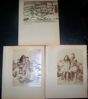 Albumen Photos of Samoan Siblings Brothers Sisters 1890s