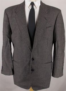 42 R Andrew Fezza BLACK BROWN GRAY TWEED WOOL sport coat jacket suit 