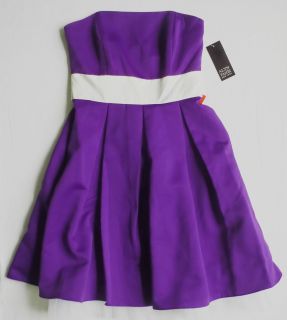 Womens Juniors Sz 3 4 Alyn Paige Short Formal Purple Gown Bridesmaid 