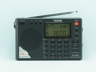 TECSUN PL 380 Black FM Stereo Am World Band DPS Radio