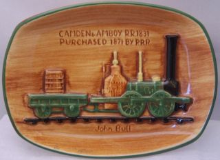 Pennsbury Pottery Camden Amboy Railroad Plaque 1831