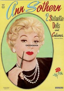 VINTAGE UNCUT 1959 ANN SOTHERN PAPER DOLLS~#1 REPRO~ORIG SIZE~FABULOUS 
