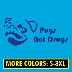 pugs not drugs funny t shirt dogs vintage s 3xl custom