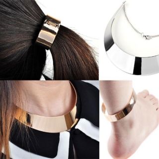   Mirrored Choker Collar Hairband Necklaces Pendants Anklets