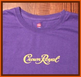 Crown Royal Canadian Whiskey Alcohol Official Company Logo Purple XL T 