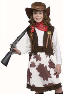 Kids Cowgirl Annie Oakley Western Halloween Costume