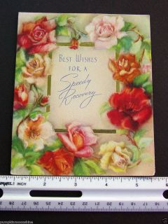   Pastelettes Get Well Greeting Card Beautiful Shabby Roses