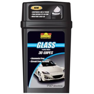 Auto GLASS CLEANER Streak free Formula   30 Simoniz Wipes Detailers 