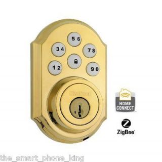 2gig Kwickset Deadbolt Brass Color Door Lock Smartcode Zwave