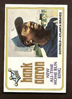 1974 Topps #1 Hank Henry Aaron All Time Home Run King NM+