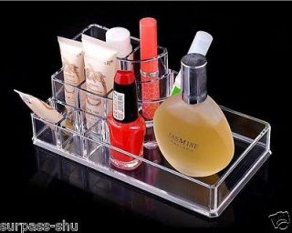 1x Crystal Acrylic Cosmetic 10cmx17cmx6.5 cm Organizer Makeup Case 