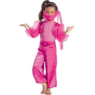 Little Girls Tickled Pink Genie Costume 3T 4T 4 6X Jumpsuit Headpiece 