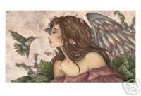 Amy Brown Angel & Hummingbird Print Limited Edition Signed Matted 