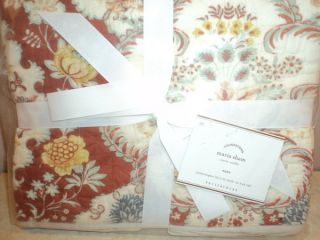 Pottery Barn Anna Maria King Quilt and Two Euro Shams