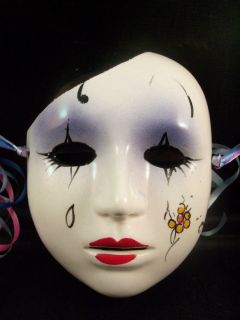 decorative vintage ceramic clown mask from 1980 s one day