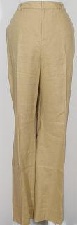 Ralph Lauren Coconut Brown Linen Pants 16W 16WP
