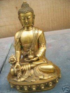large tibet tibetan brass medicine buddha statue from china time